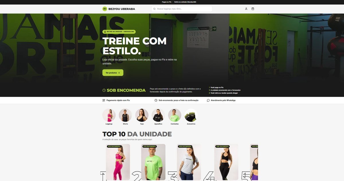 BE2YOU Store — loja online da unidade Uberaba